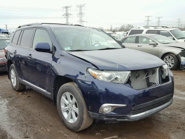 5TDBK3EH8CS165640 - 2012 TOYOTA HIGHLANDER BLUE photo 1