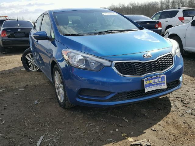 KNAFX4A6XE5161172 - 2014 KIA FORTE LX BLUE photo 1