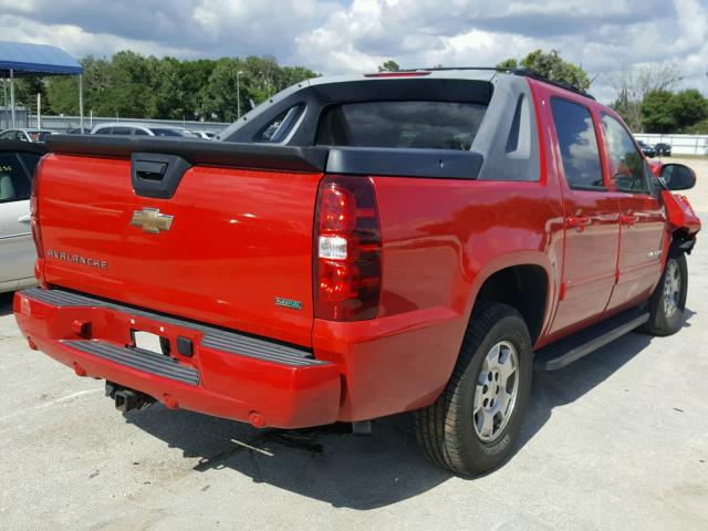 3GNNCFE06AG106966 - 2010 CHEVROLET AVALANCHE RED photo 4