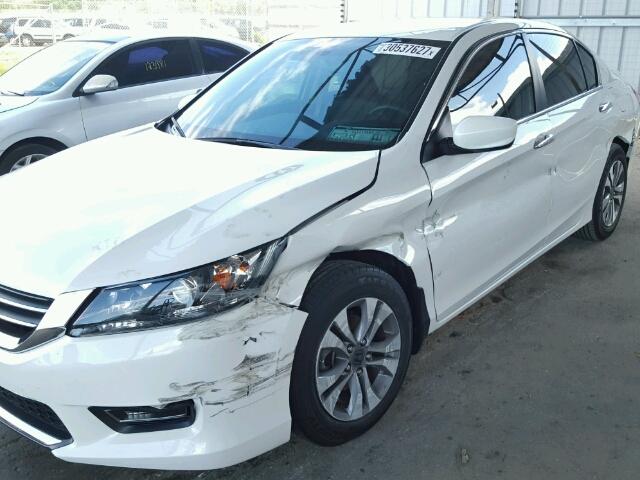 1HGCR2F30EA178882 - 2014 HONDA ACCORD LX WHITE photo 9