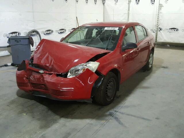 1G1AK55F867690243 - 2006 CHEVROLET COBALT LS RED photo 2