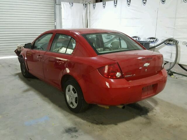 1G1AK55F867690243 - 2006 CHEVROLET COBALT LS RED photo 3