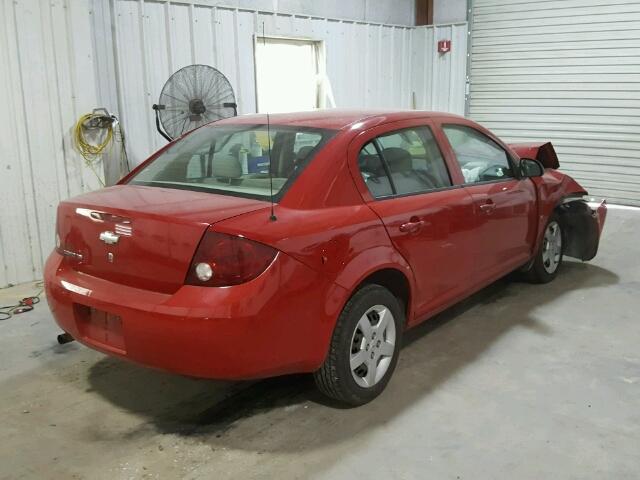 1G1AK55F867690243 - 2006 CHEVROLET COBALT LS RED photo 4