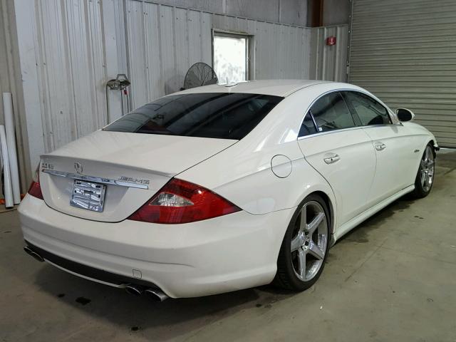 WDDDJ77X97A086753 - 2007 MERCEDES-BENZ CLS 63 AMG WHITE photo 4