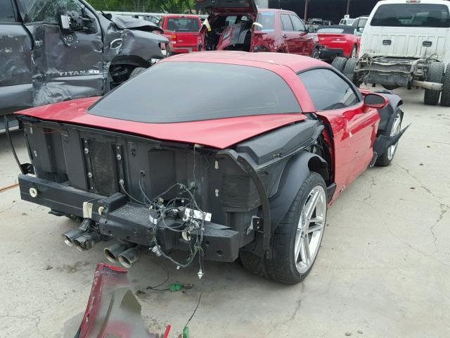 1G1YY26E185134324 - 2008 CHEVROLET CORVETTE Z RED photo 4