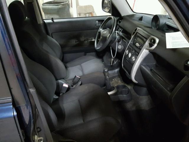 JTLKT334750193291 - 2005 TOYOTA SCION XB შავი ფოტო 5