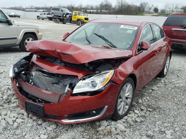 2G4GK5EX4E9228023 - 2014 BUICK REGAL RED photo 2