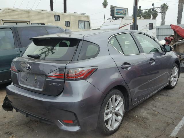 JTHKD5BH3F2217986 - 2015 LEXUS CT 200 GRAY photo 4