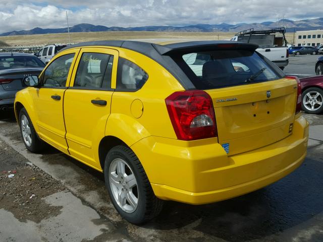 1B3HB48B37D570766 - 2007 DODGE CALIBER SX YELLOW photo 3