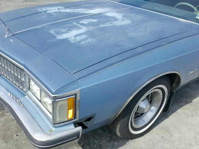 1G3AN69N78M296072 - 1981 OLDSMOBILE DELTA 88 R BLUE photo 9