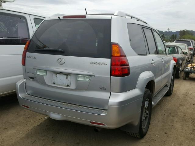 JTJBT20X770131409 - 2007 LEXUS GX 470 SILVER photo 4