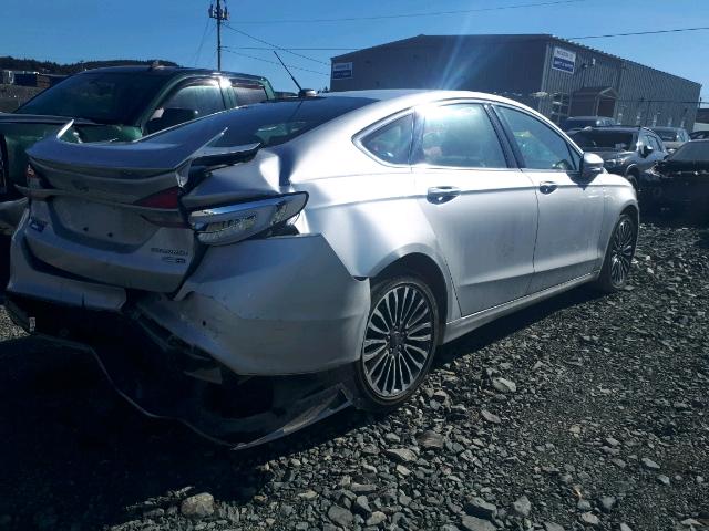 3FA6P0D96HR100779 - 2017 FORD FUSION TIT SILVER photo 4