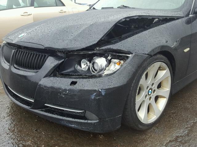 WBAVD53507A007627 - 2007 BMW 335 XI BLACK photo 9