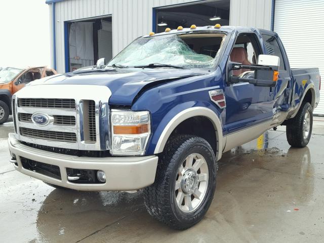 1FTWW31R68EE17063 - 2008 FORD F350 SRW S BLUE photo 2