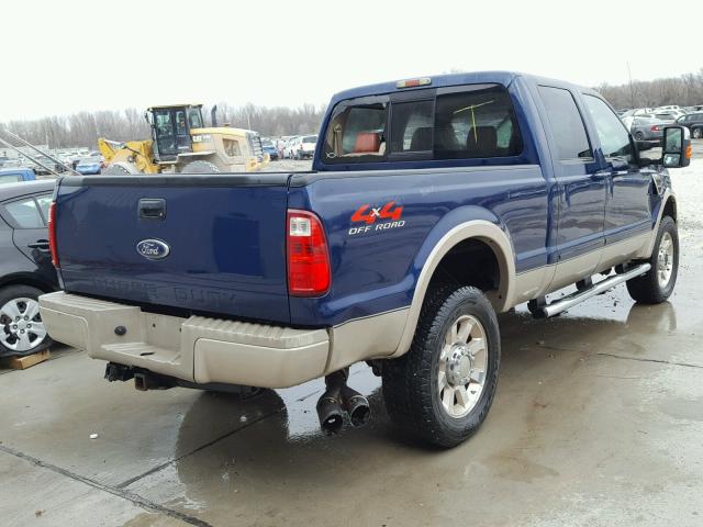 1FTWW31R68EE17063 - 2008 FORD F350 SRW S BLUE photo 4