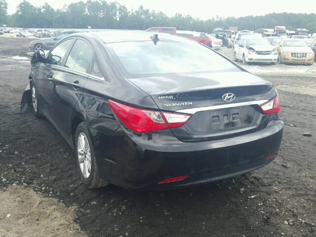 5NPEB4AC6DH695836 - 2013 HYUNDAI SONATA GLS BLACK photo 3