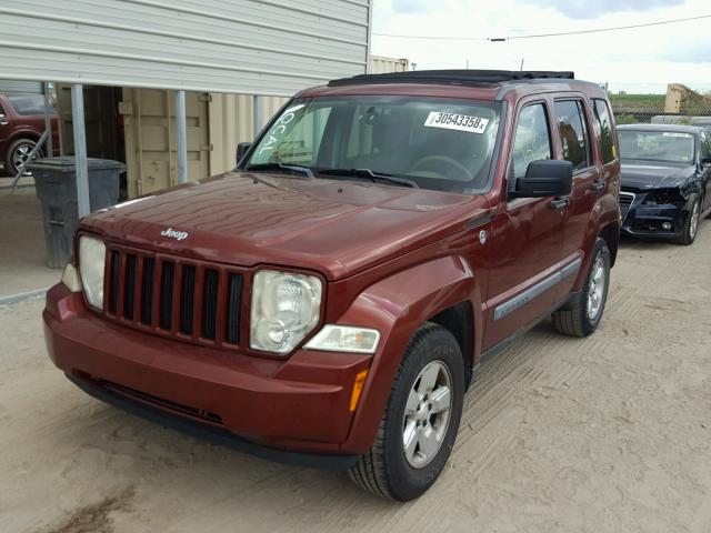 1J8GN28K69W537654 - 2009 JEEP LIBERTY SP RED photo 2