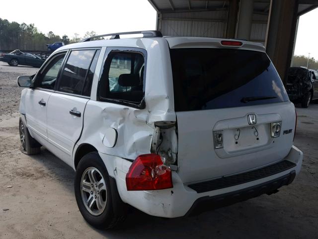 2HKYF18454H554383 - 2004 HONDA PILOT EX WHITE photo 3