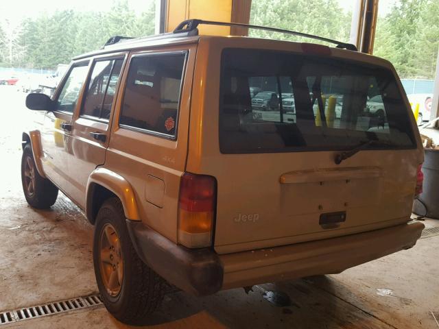 1J4FF68S8XL527689 - 1999 JEEP CHEROKEE S GOLD photo 3