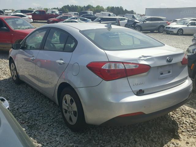 KNAFK4A6XG5610092 - 2016 KIA FORTE LX SILVER photo 3