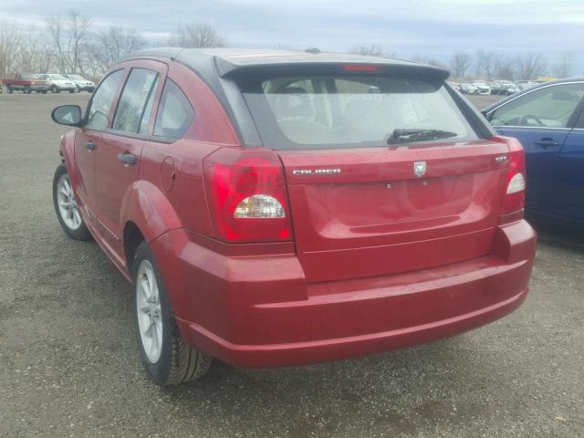 1B3HB48B27D555143 - 2007 DODGE CALIBER SX RED photo 3