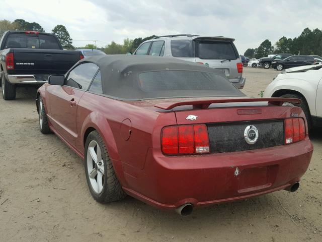 1ZVFT85H655226825 - 2005 FORD MUSTANG GT MAROON photo 3