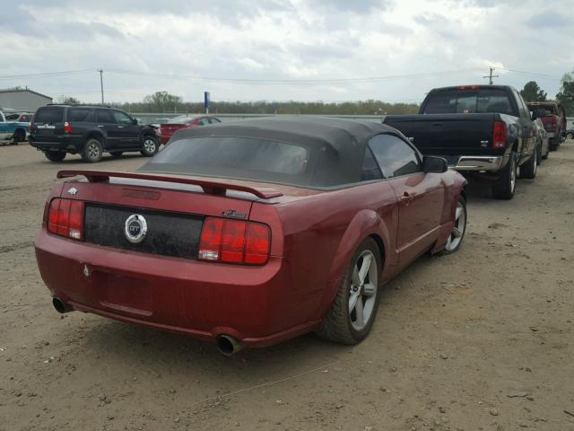 1ZVFT85H655226825 - 2005 FORD MUSTANG GT MAROON photo 4
