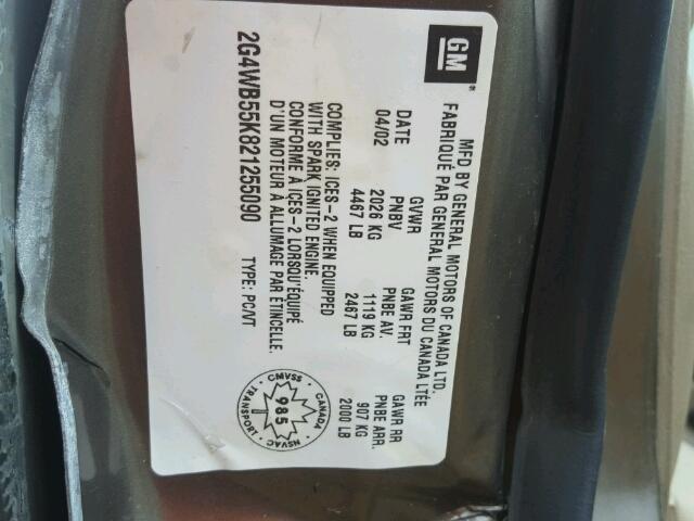 2G4WB55K821255090 - 2002 BUICK REGAL LS 灰色 照片 10