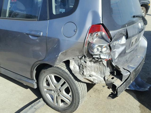 JHMGD37687S001912 - 2007 HONDA FIT S SILVER photo 9