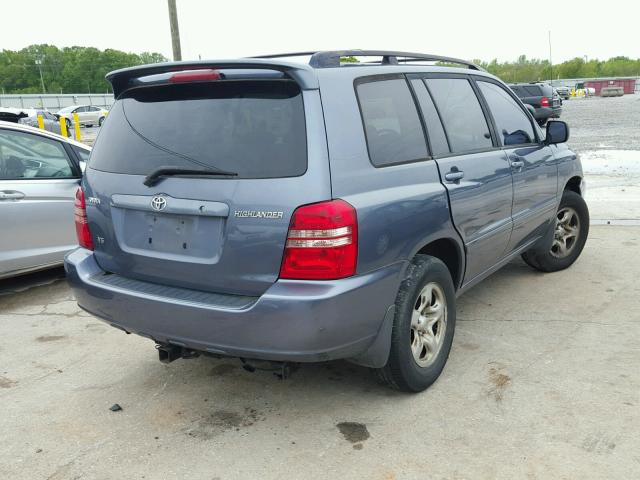 JTEGF21A820057657 - 2002 TOYOTA HIGHLANDER BLUE photo 4