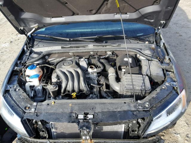 3VW2K7AJ8FM406307 - 2015 VOLKSWAGEN JETTA BASE GRAY photo 7