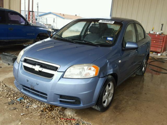 KL1TG56697B043579 - 2007 CHEVROLET AVEO LT BLUE photo 2