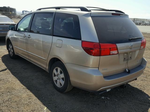 5TDZA23C64S086763 - 2004 TOYOTA SIENNA XLE GOLD photo 3