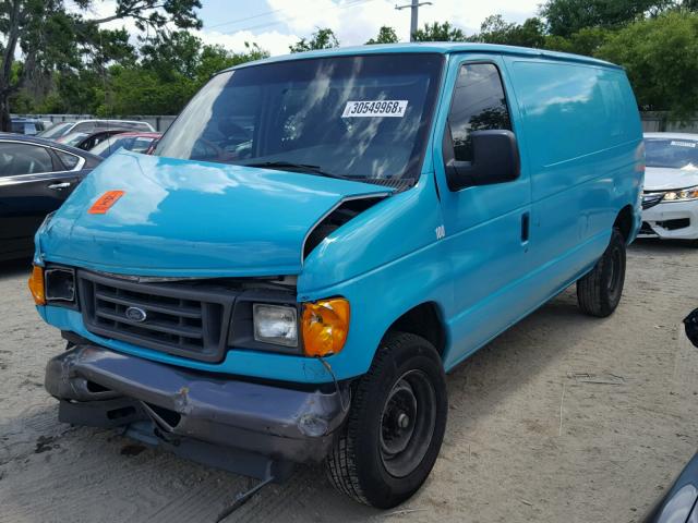 1FTNE24L04HB31850 - 2004 FORD ECONOLINE TURQUOISE photo 2