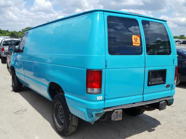 1FTNE24L04HB31850 - 2004 FORD ECONOLINE TURQUOISE photo 3