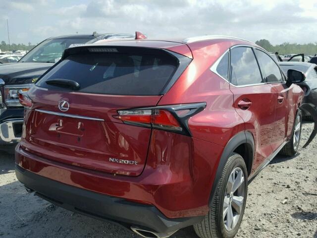 JTJYARBZ6H2079087 - 2017 LEXUS NX 200T MAROON photo 4