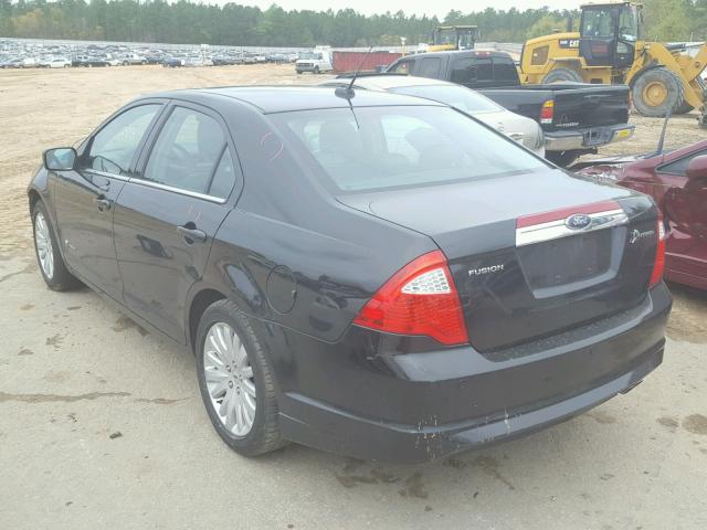 3FADP0L36AR252605 - 2010 FORD FUSION HYB BLACK photo 3