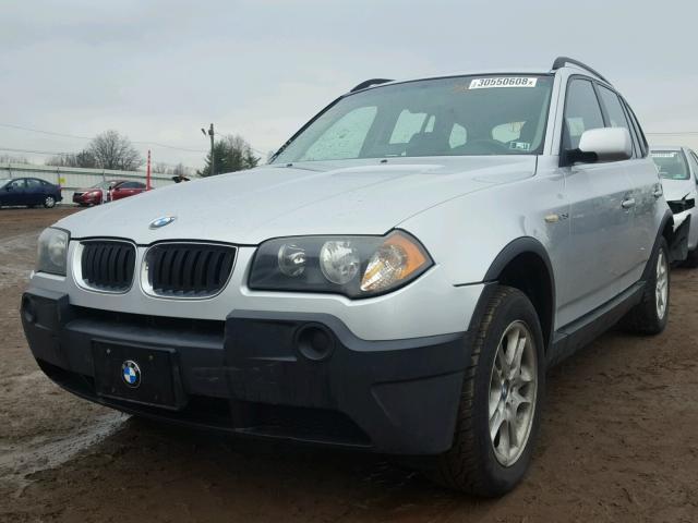WBXPA734X5WC51167 - 2005 BMW X3 2.5I SILVER photo 2