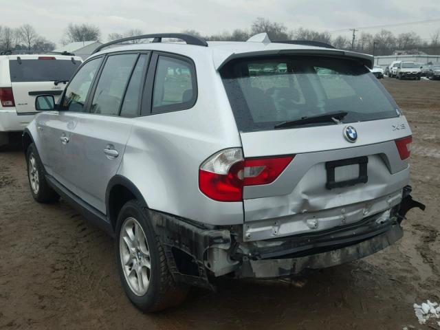 WBXPA734X5WC51167 - 2005 BMW X3 2.5I SILVER photo 3