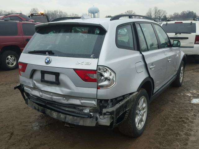 WBXPA734X5WC51167 - 2005 BMW X3 2.5I SILVER photo 4