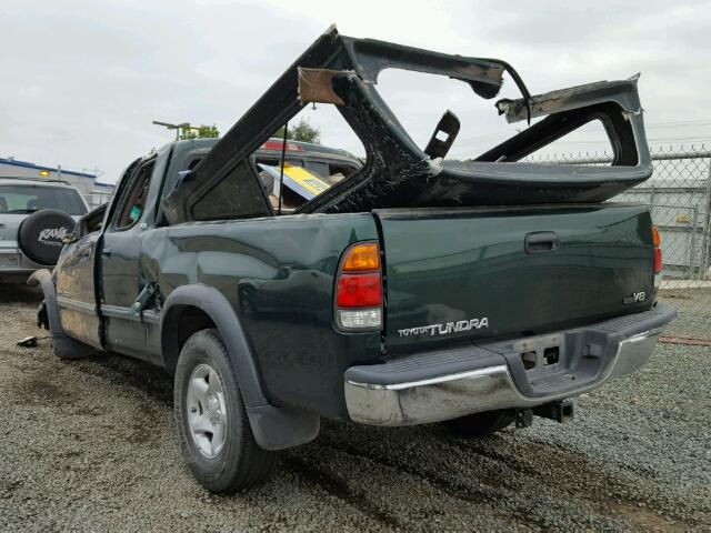 5TBRT34102S313156 - 2002 TOYOTA TUNDRA ACC GREEN photo 3