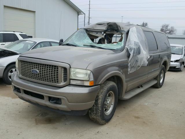 1FMNU44F23EB25553 - 2003 FORD EXCURSION BROWN photo 2