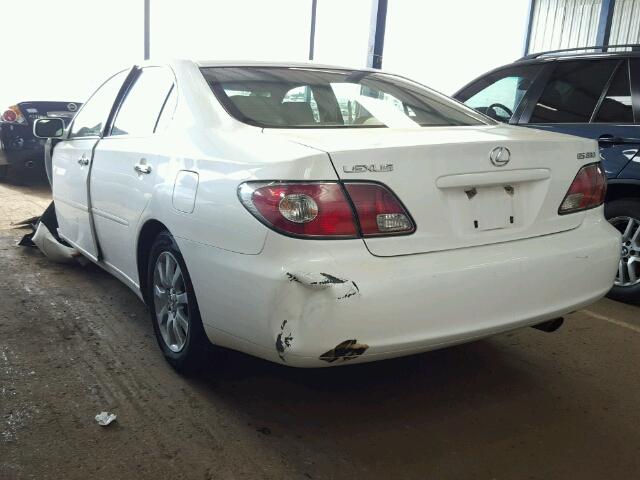 JTHBA30G645013766 - 2004 LEXUS ES WHITE photo 3