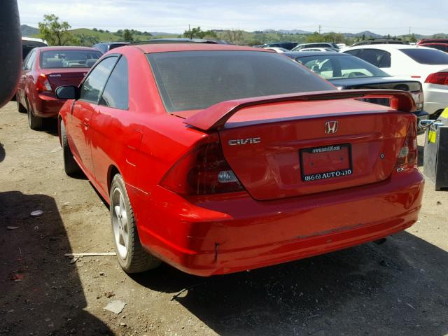 1HGEM229X2L098622 - 2002 HONDA CIVIC EX RED photo 3