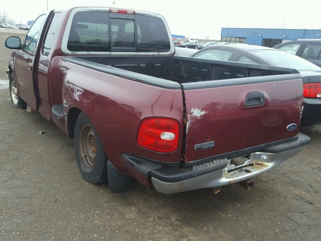 2FTZX076XWCA04748 - 1998 FORD F150 BURGUNDY photo 3