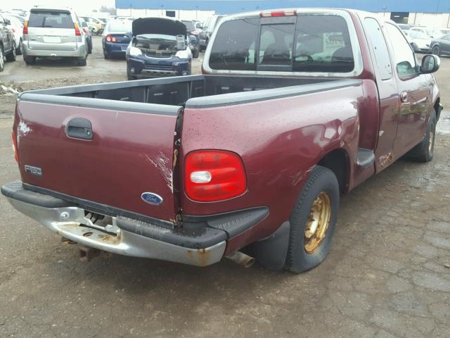 2FTZX076XWCA04748 - 1998 FORD F150 BURGUNDY photo 4