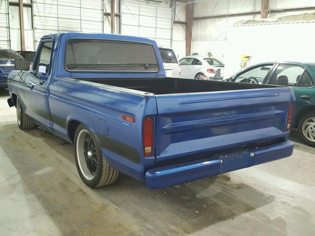 F15GNEF2864 - 1979 FORD F150 BLUE photo 3