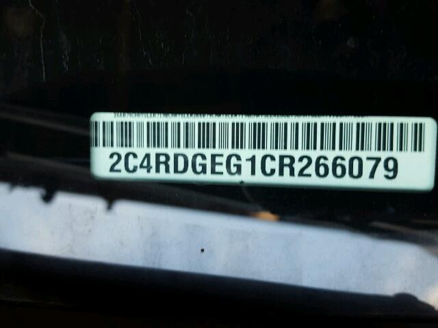 2C4RDGEG1CR266079 - 2012 DODGE GRAND CARA BLACK photo 10