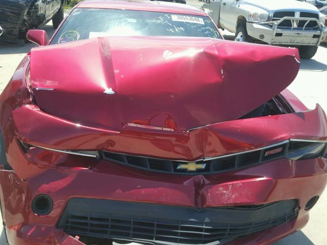 2G1FF1E38F9154836 - 2015 CHEVROLET CAMARO LT RED photo 7