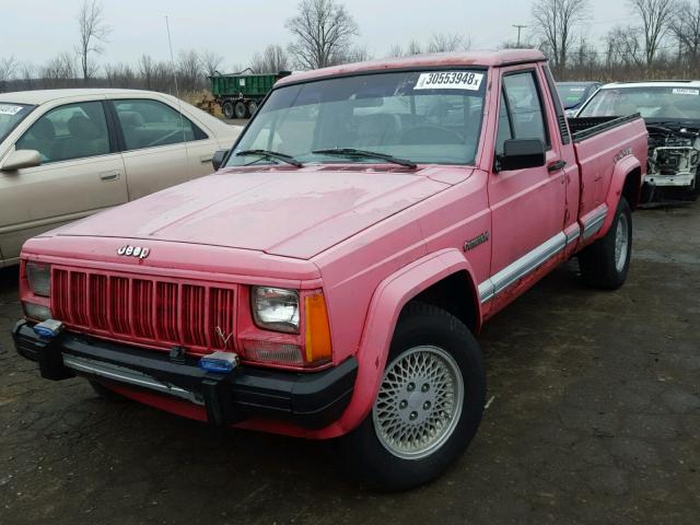 1JTMU6452JT104888 - 1988 JEEP COMANCHE E PINK photo 2